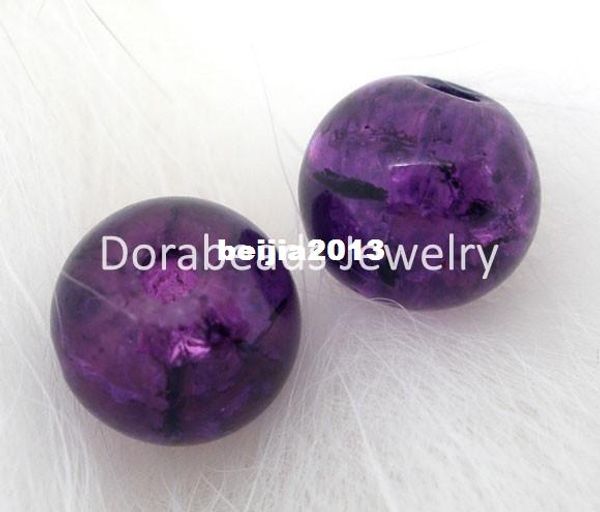 

200 pcs crackle glass round beads 6mm dia. findings (b04928) jewelry making diy sale, Crystal