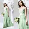 Fascinating Prom Gowns Sexy V-neck Spaghetti Strap Ruffle Floor-Length Bridesmaid Dress Girls Chiffon Party Gown Prom Dresses