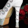 Hot Sale Bridal Dress Shoes Elegant Women Fashion Crystal Pearl high heel wedding shoes for bride sexy party dress shoes