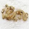 12pcs/lot Wholesale Crystal Rhinestone Dragon Brooches fashion Costume Pin Brooch Jewelry gift C299