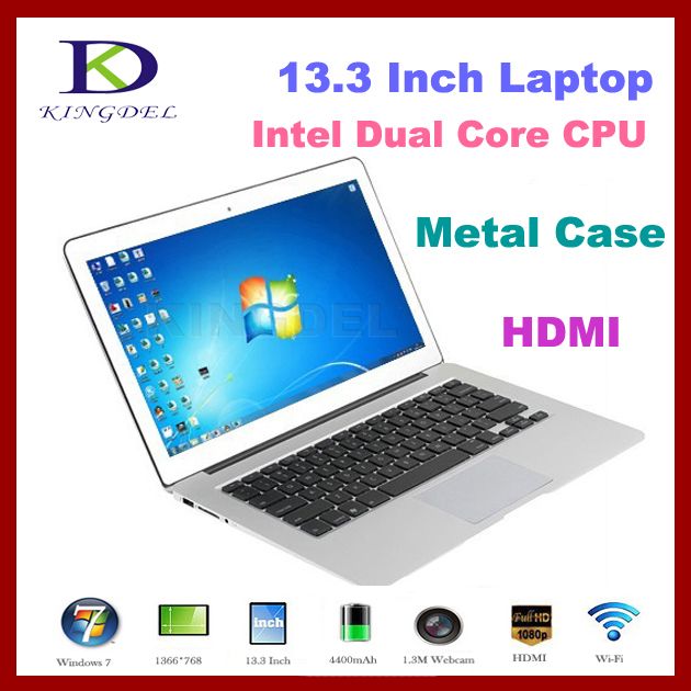 Cheap 13.3 Super Thin Aluminum Alloy Laptop, Notebook With Intel