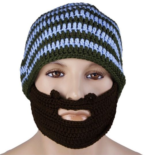 

Novelty Fashion Warm Wool Hat casual Beanies Men Beard Handmade Knitted Wool Hats Knitted Winter Hat Free Shipping