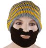 Nouveauté mode chaud laine chapeau décontracté bonnets hommes barbe tricoté à la main laine chapeaux tricoté chapeau d'hiver livraison gratuite