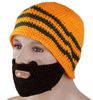 Novidade Moda de lã chapéu morno ocasional Gorros Homens Beard Handmade de malha de lã malha chapéus de Inverno Hat frete grátis