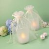 Free Shipping--Silver Color 10cm*15cm (4"x6") Sheer Organza bag Wedding Favor Gift Bag/Party Favor Gift Wrapping Bag