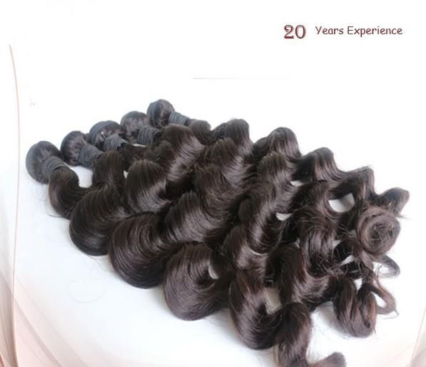 Высокое качество 5A Свободная волна 100% перуанский virgin remy человеческие волосы расширения 100g / pcs цвет #1b #1 же длина или длина смеси DHL бесплатно в наличии