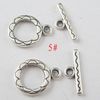 100 Conjunto / Lotes Antiguidade Conector de Liga de Zinco de Prata Toggle Clasps DIY Acessórios 5 estilos Fit Braceletes