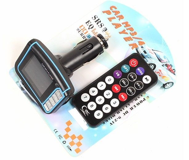 Wholesale - 1.8" LCD Car MP3 MP4 Player Wireless FM Transmitter SD/MMC Infrared Remote Multi-languages