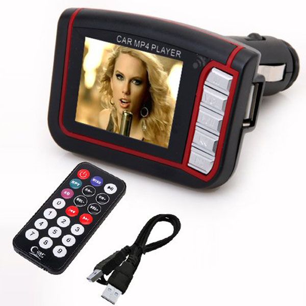 Wholesale - 1.8" LCD Car MP3 MP4 Player Wireless FM Transmitter SD/MMC Infrared Remote Multi-languages