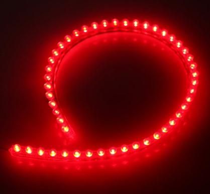 10 pçs / lote 2 P 48 cm Flexível À Prova D 'Água PVC LED Car Light Strip - Vermelho