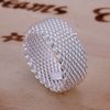 Free Shipping with tracking number Free P&P best price 925 Sterling Silver fashion jewelry mesh charms ring hot sale 914