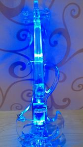 Nouveau Violon Électrique Acrylique Full Transparent avec éclairage LED avancé Violon Électrique Crystal personnalisé pour une meilleure performance