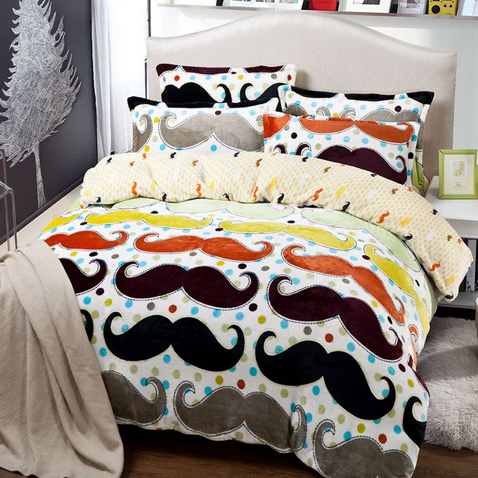Mustache Bedding Comforter Set Twin Full Queen King Size Duvet Cover