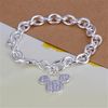 New Hot Fashion Women's jewelry Multi Styles Charms Chain Bracelet 30pcs 925 Silver Mix Styles Silver Bracelets Best gift