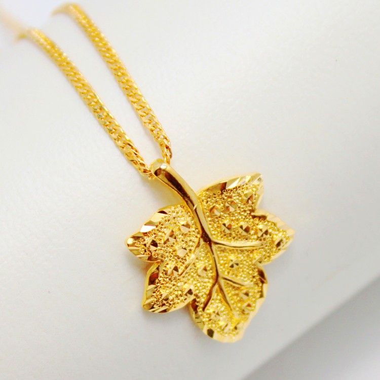3 Exquisite Maple Leaf Pendant Gold Pendant Gold Plated Copper Plated