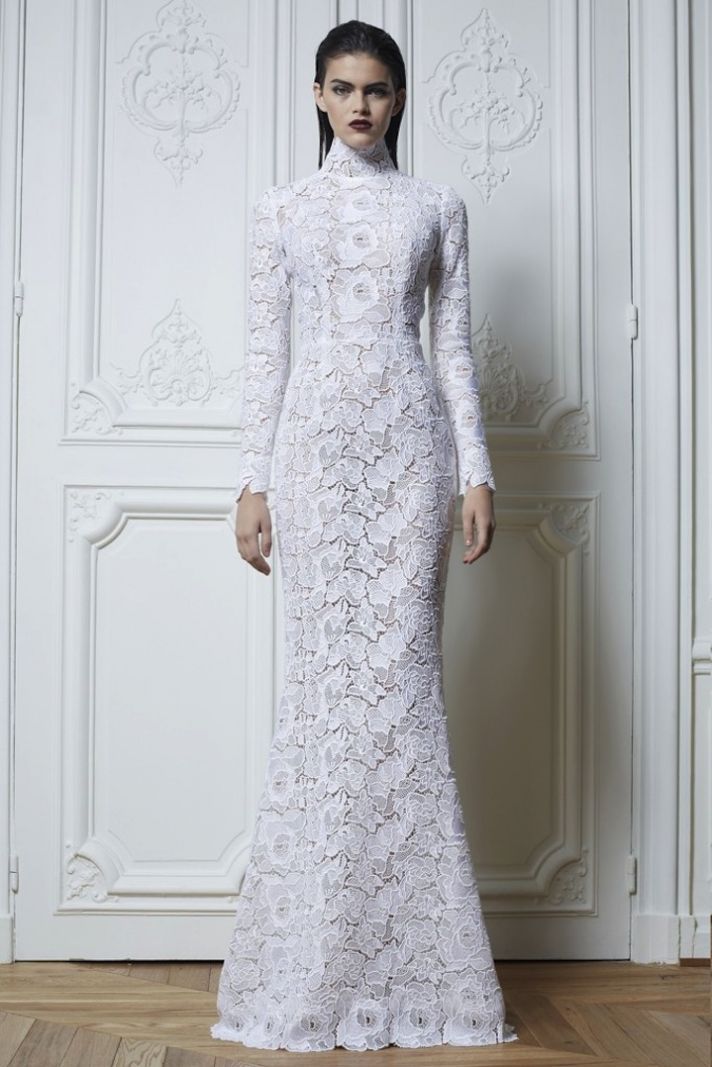 Full Lace Long Sleeves Wedding Dress 