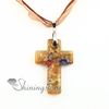 Christian cross hangers glitter millefiori lampwork murano glas ketting kettingen hangers High fashion sieraden mup2392dy0