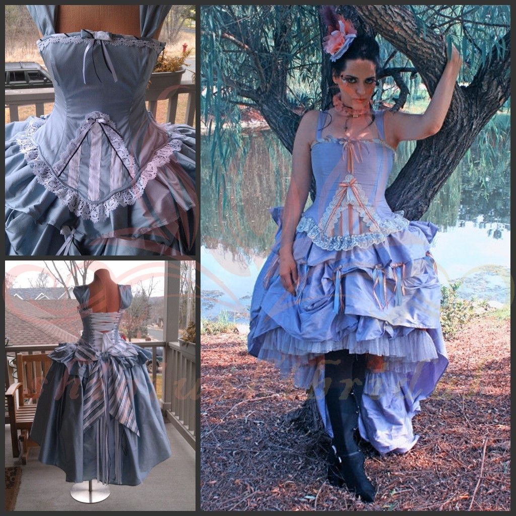 Deluxe Tim Burton Alice In Wonderland Cosplay Fancy Dress Party Prom Ball Gown