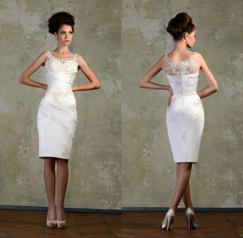 white cocktail dress for civil wedding