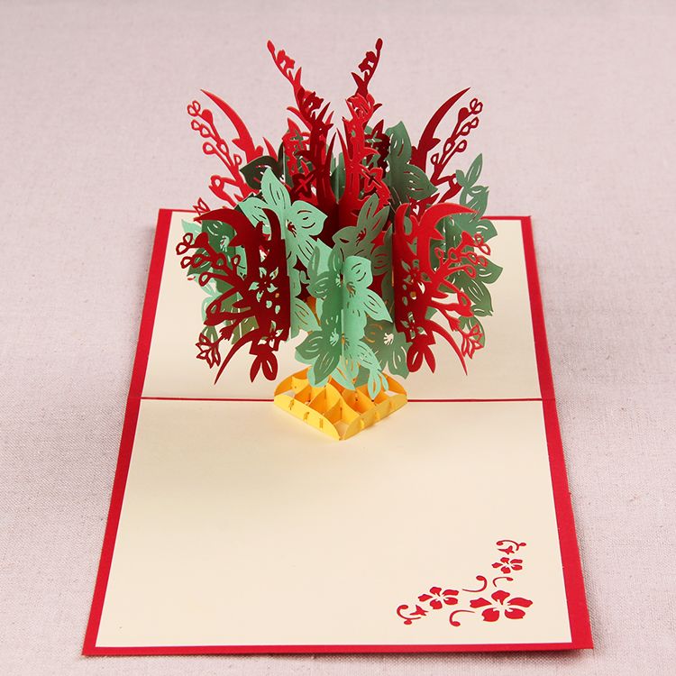 Acheter Pas Cher Fantastique Fleur Main Kirigami Origami ay Cartes 3d Pop Up Cartes De Vœux Pour Lanniversaire Livraison Gratuite Du 2 73 Fr Dhgate