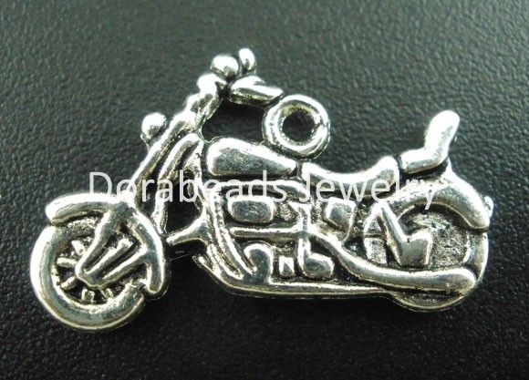 Charms Free ! 30PCs Antique Silver Motorcycle Pendants 24x14mm (B03298) Jewelry Making Findings DIY Sale Wholesale-image-181033772