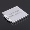 Metal Square Compact Mirror Blank Makeup Mirror with Bezel Silver Free Shipping