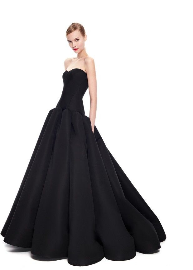 zac posen black gown