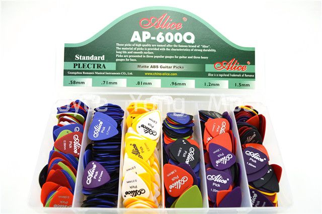 

Lots of 600pcs Alice Matte ABS Guitar Picks With Original Package Standard Plectra