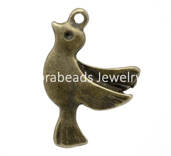 Free Shipping! 50 Bronze Tone Bird Charm Pendants 22x15mm (B12816)-image-180875833
