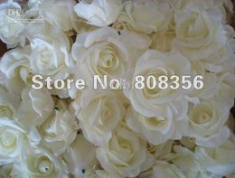 Wholesale - Cream Ivory 100p Artificial Silk Camellia Rose Peony Flower Head 8cm