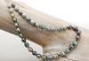 tahitian multicolor black green baroque pearls necklace 18inches 14k