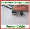 5V 3A USB Cable Lead Charger to DC 2.5mm Cord for Tablet PC Sanei N10 Ampe A10 Ainol Hero II Spark Firewire T7s T10s VOYO A15 DC Power Cable