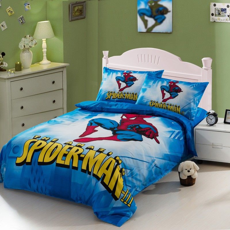 Spiderman Comforter Bedding Set Twin Full Queen Cartoon For Kids