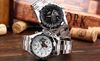Gagnant marque Luxury Men Regardez les montres mécaniques classiques en acier inoxydable en acier inoxydable