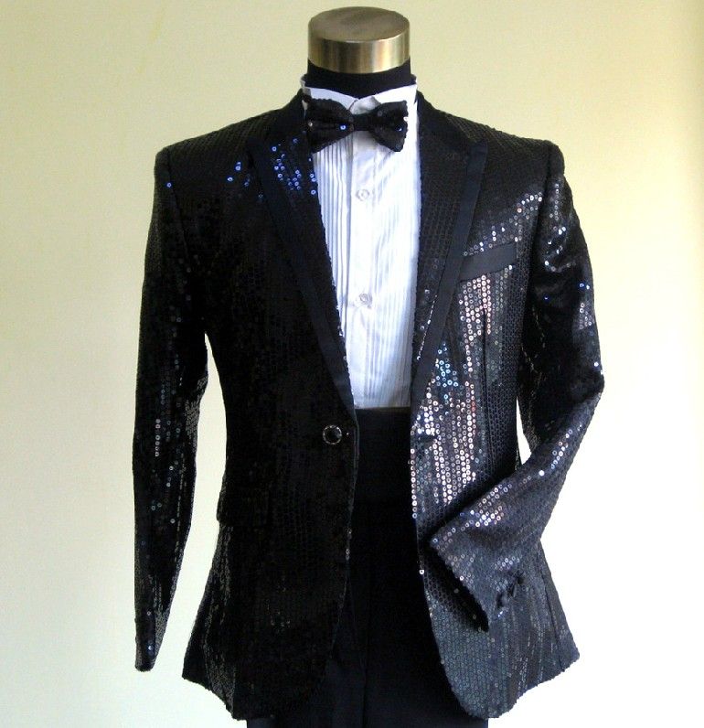 sequin white suit