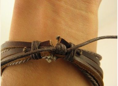 2017 Fashion Jewelry Wrap Bracelet en cuir véritable multicouche avec tressé