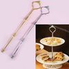 new arrival 3 Tier Cake Plate Stand Handle Fitting Silver Gold Wedding Party Crown Rod