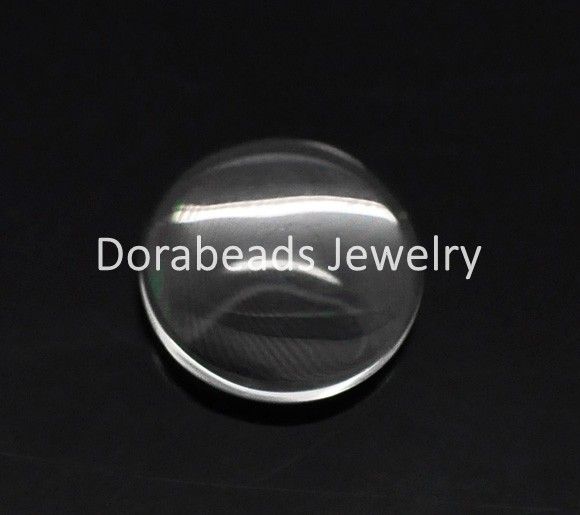 Spacers Free ! Clear Round Glass Dome Seals 12mm(1/2"), Sold Per Packet Of 100 (B16957)-image-181238072