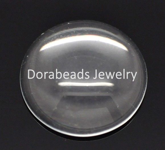 Spacers Free ! 50 Clear Round Glass Dome Seals 16mm (B15078)-image-181238085