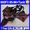 Tank+7gifts F3 95-96 53# For HONDA ! CBR600F3 1995 1996 NEW BLUE BLACK CBR 600 F3 CBR600 F3 CBR 600F3 70MY1885 95 96 Free Custom Fairings