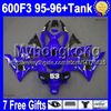 Tank + 7gifts F3 95-96 53 # لهوندا! CBR600F3 1995 1996 NEW BLUE BLACK CBR 600 F3 CBR600 F3 CBR 600F3 70MY1885 95 96 Fair Fairings