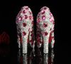 Beautiful Fashion Custom Made Pink Wedding Shoes for woman Rhinestone Bridal Dress Shoes Lady High Heel Party Prom Shoes