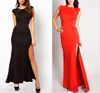 Fashion Women Sexy Long Dress Side Split Back Lace See-through Slim Bodycon Fishtail Evening Party Maxi Dresses