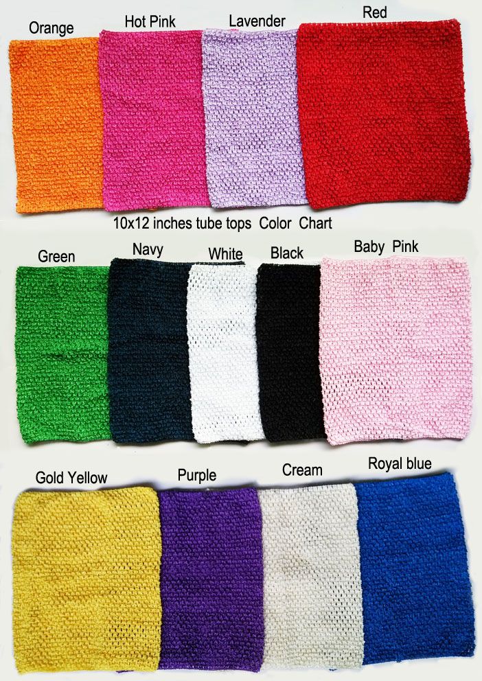 Crochet Tube Top Size Chart