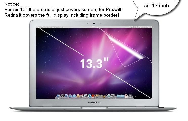 Protecteur d'écran transparent haute protection en film PET pour MacBook Air Pro Retina 12 13 15 pouces anti-poussière anti-rayures Retail Box