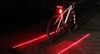 Diamond Jewel Fietsen Fiets Fiets Laser Beam Lane Oplaadbare 3 Modus 8LED + 2 Laser Waterdicht Zaklamp LED-achterlicht