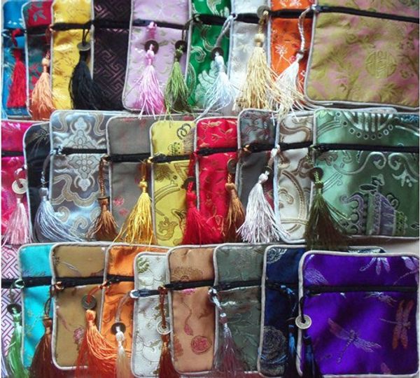 

jewelry bag,gift bag ,jewelry pouches,mixed color, silk bag,size :11.5x11.5CM, sold per bag of 20 pcs