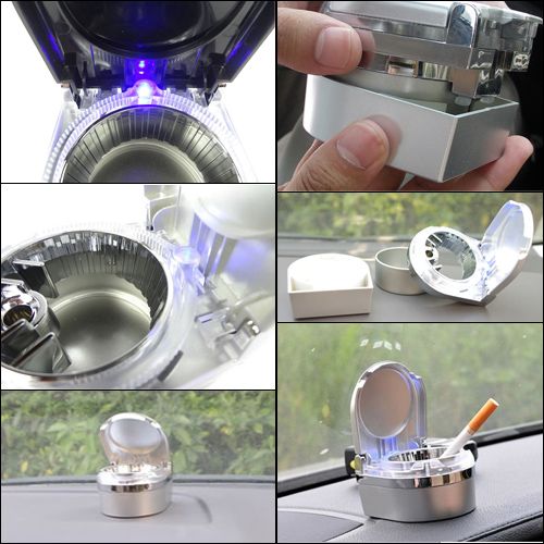 S5Q Fireproof LED Car Air Vent Smoke Cigrette Holder Travel Ashtray Ash Tray Cup AAAAGK From