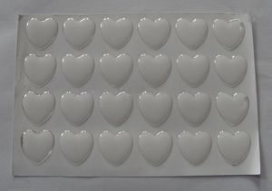 1" 25mm heart epoxy stickers clear epoxy dots resins epoxy dome for arts and crafts KD1