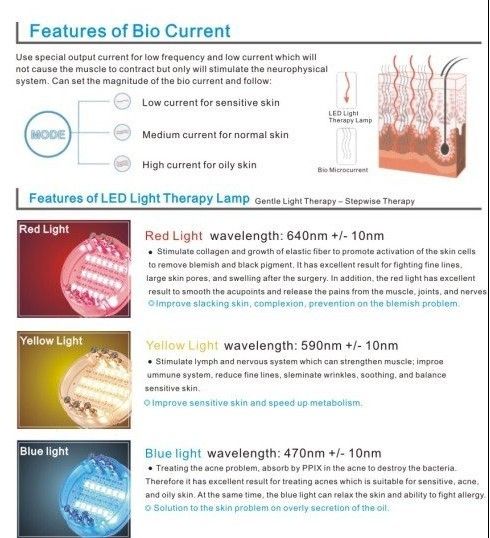 DIY mini microcurrent LED الأزرق الأحمر الأحمر الأصفر الآلة الحيوية آلة إعادة شبابية استخدام المنزل الجهاز العناية الوجه 6707336